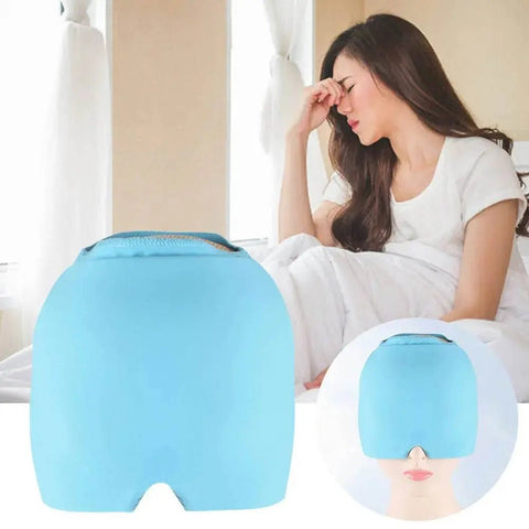 Gel Ice Migraine Relief Cap with Eye Mask for Cold Therapy. - 3sung llc