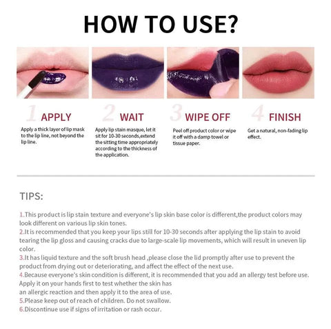 Korean Matte Lip Tint - Long Lasting, Waterproof, Peel - Off - 3sung llc