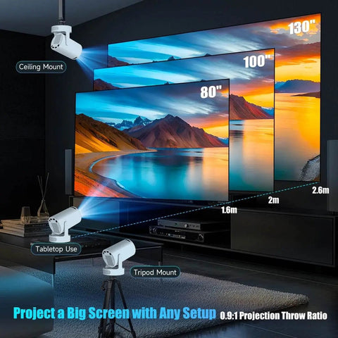 Magcubic HY300 Pro+ 4K WiFi6 Android 11 Projector, 260 ANSI. - 3sung llc