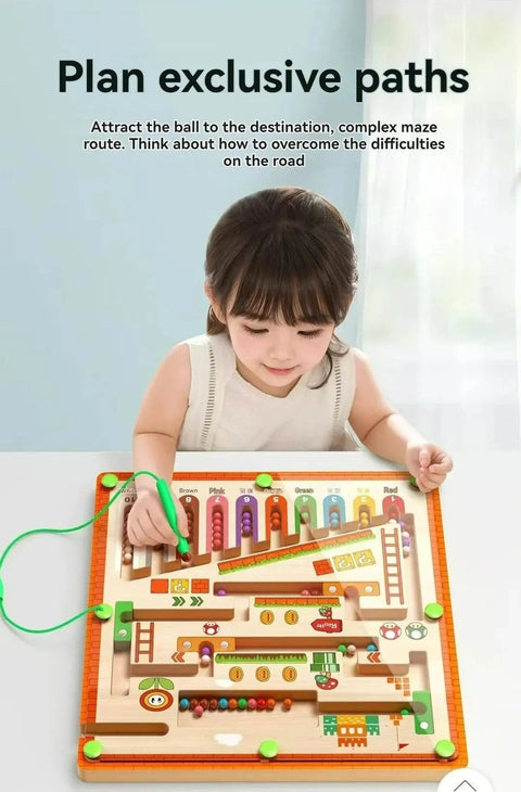 Magnetic Maze Ball Puzzle for Toddler Concentration & Logic Training. - 3sung llc