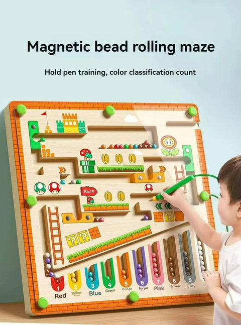 Magnetic Maze Ball Puzzle for Toddler Concentration & Logic Training. - 3sung llc