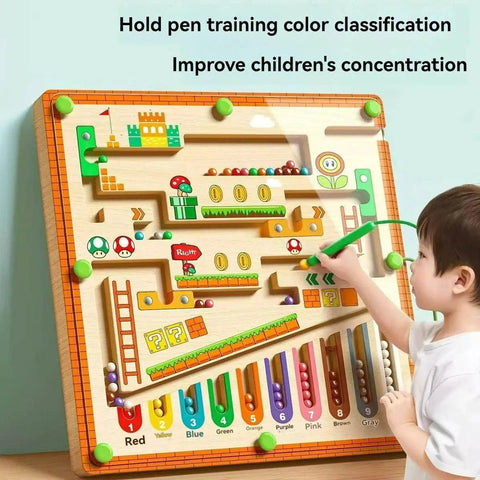 Magnetic Maze Ball Puzzle for Toddler Concentration & Logic Training. - 3sung llc