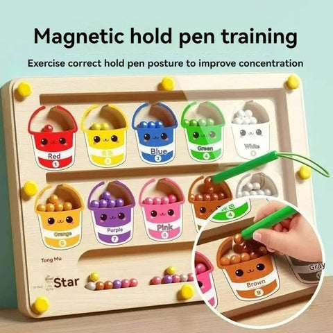 Magnetic Maze Ball Puzzle for Toddler Concentration & Logic Training. - 3sung llc
