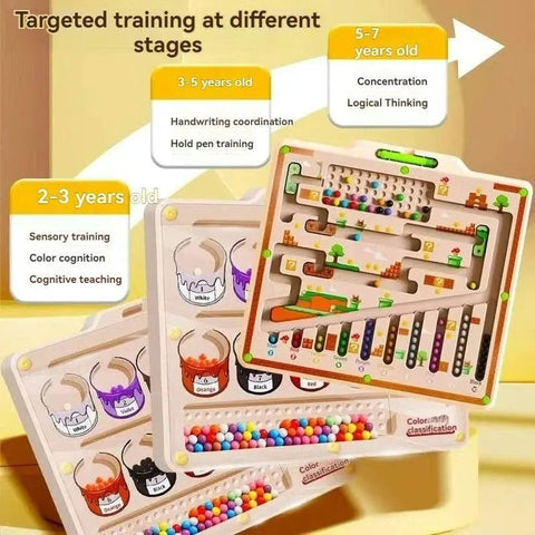 Magnetic Maze Ball Puzzle for Toddler Concentration & Logic Training. - 3sung llc