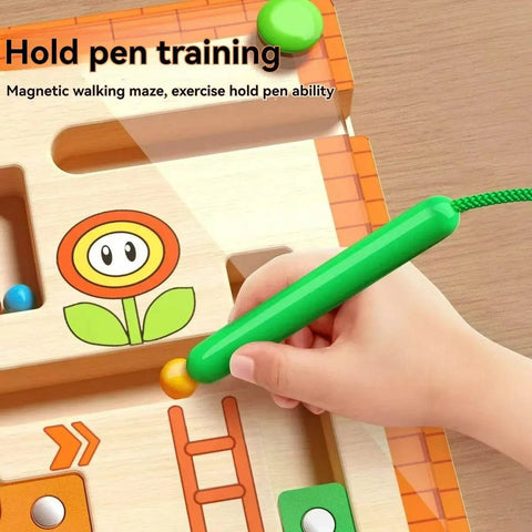 Magnetic Maze Ball Puzzle for Toddler Concentration & Logic Training. - 3sung llc