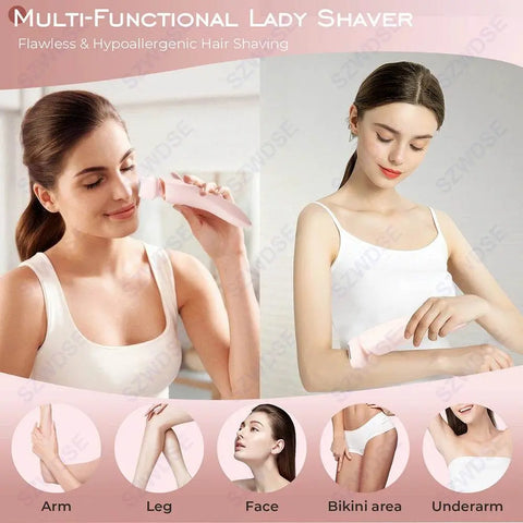 Painless Facial & Bikini Hair Trimmer for Women - Waterproof. - 3sung llc