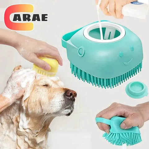 Pet Bath Brush with Shampoo Dispenser for Dogs & Cats. - 3sung llc