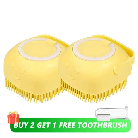 Pet Bath Brush with Shampoo Dispenser for Dogs & Cats. - 3sung llc