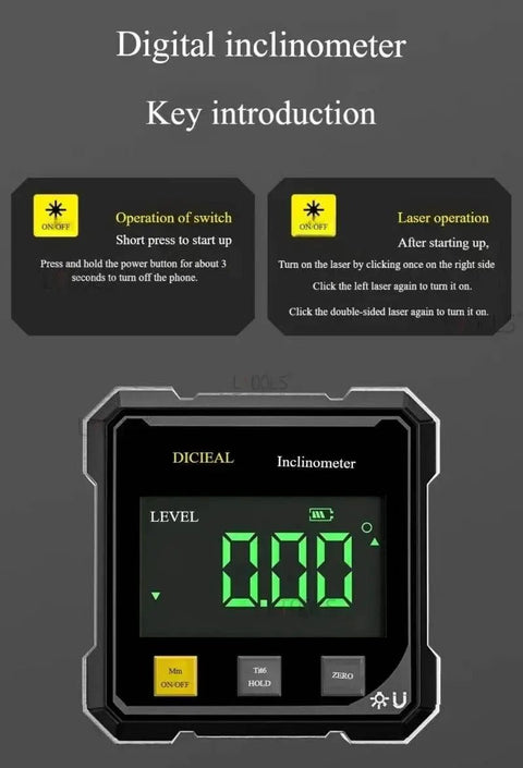 Pocket Digital Level & Inclinometer with Magnetic Base. - 3sung llc