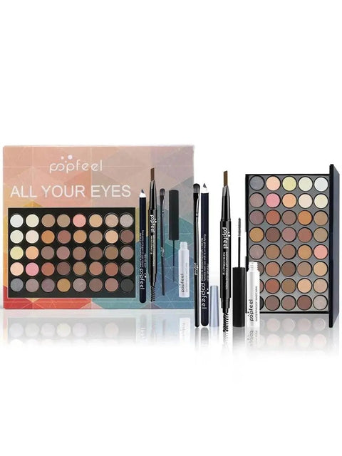 POPFEEL Eye Makeup Set - Palette, Eyeliner, Mascara & Brow Pencil. - 3sung llc