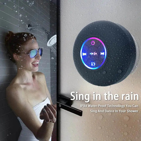 Portable Bluetooth Speaker with Suction Cup, IPX4 Waterproof. - 3sung llc