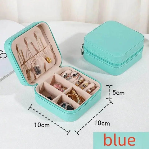 Portable PU Leather Jewelry Box for Travel Storage - 3sung llc