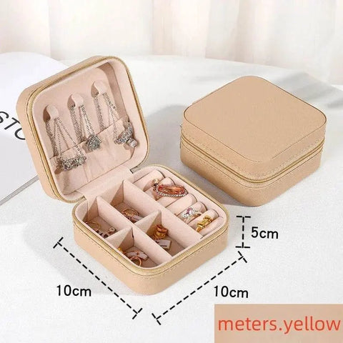 Portable PU Leather Jewelry Box for Travel Storage - 3sung llc