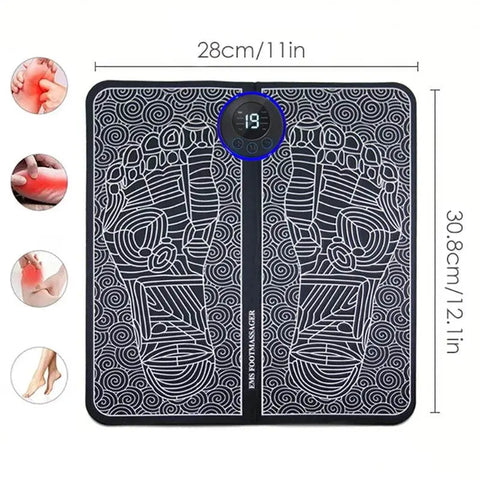 Rechargeable EMS Foot Massager Mat for Sore Feet Relief. - 3sung llc