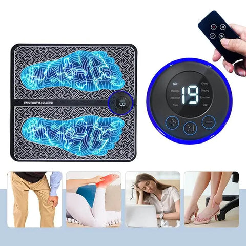 Rechargeable EMS Foot Massager Mat for Sore Feet Relief. - 3sung llc