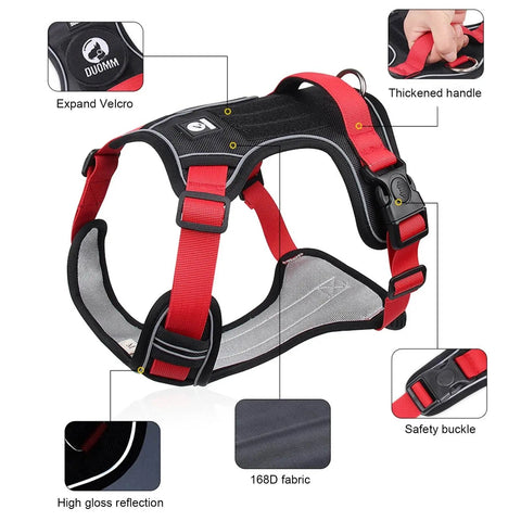 Reflective Tactical Dog Harness for Medium/Large Dogs. - 3sung llc