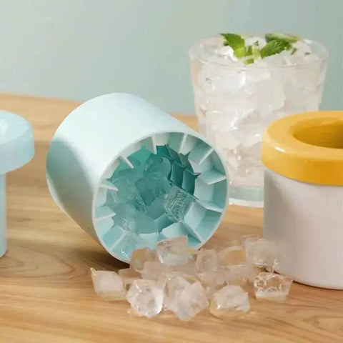 Silicone Ice Cube Tray & Bucket Set for Quick Freezing - 3sung llc