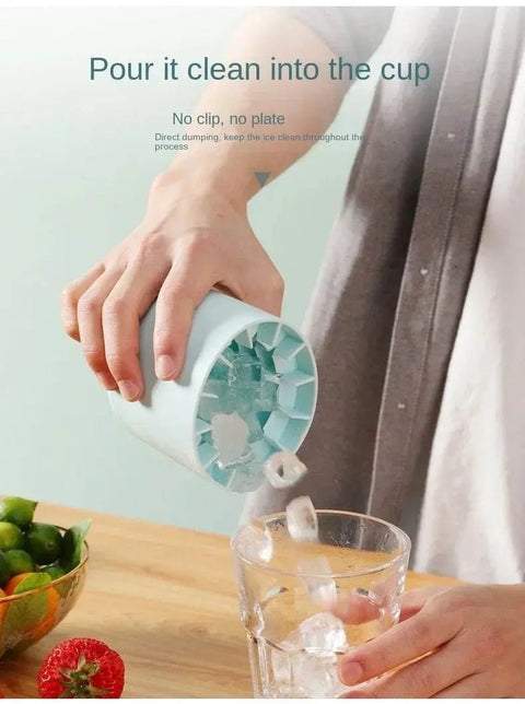 Silicone Ice Cube Tray & Bucket Set for Quick Freezing - 3sung llc
