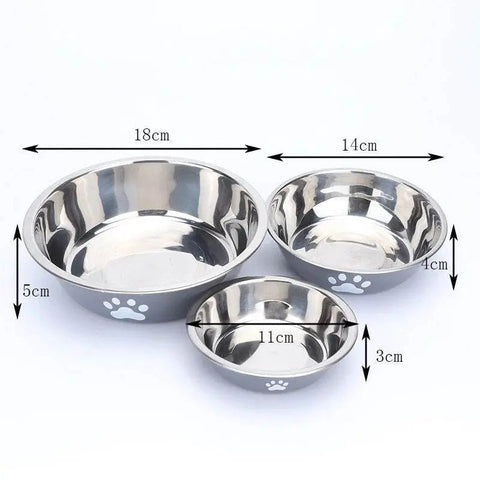 Stainless Steel Pet Bowl with Anti - Slip Silicone Base. - 3sung llc
