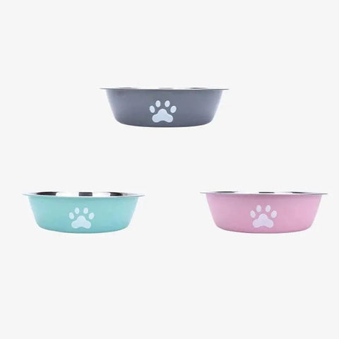 Stainless Steel Pet Bowl with Anti - Slip Silicone Base. - 3sung llc