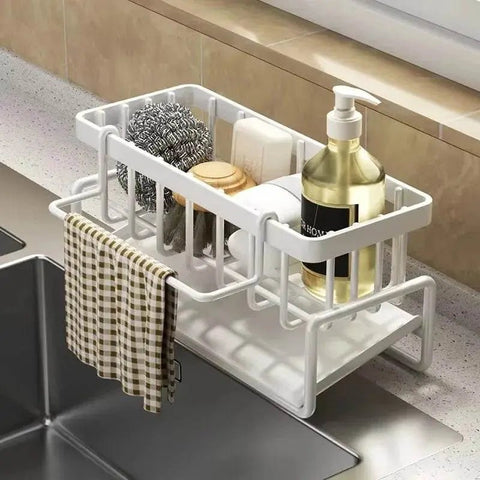 Tap - Mounted Spice Shelf with Drainage Rack for Sink Organization. - 3sung llc