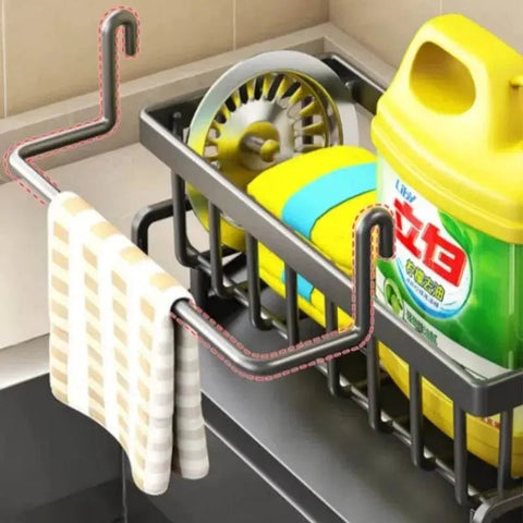 Tap - Mounted Spice Shelf with Drainage Rack for Sink Organization. - 3sung llc