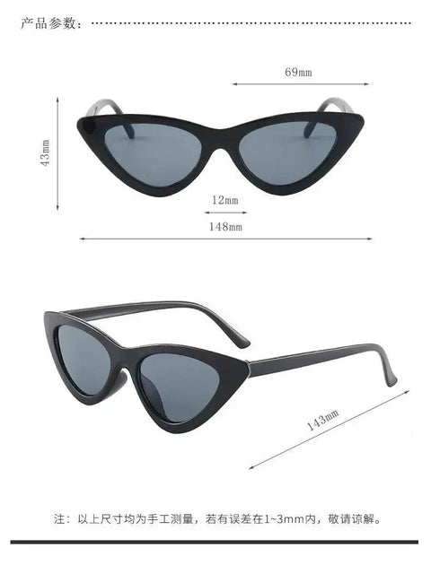Ultra Light Vintage Cat Eye Sunglasses in Candy Colors - Unisex. - 3sung llc