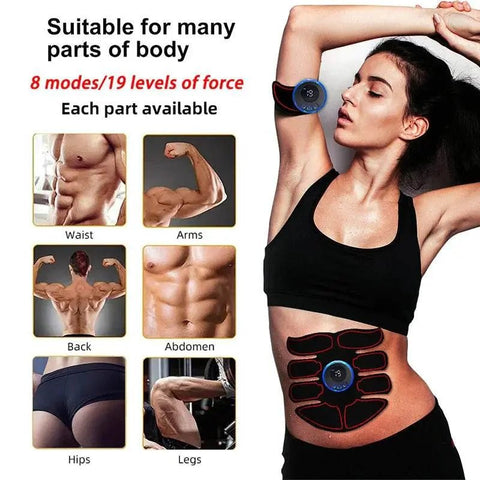 USB Rechargeable EMS Muscle Stimulator for Abs & Toning. - 3sung llc