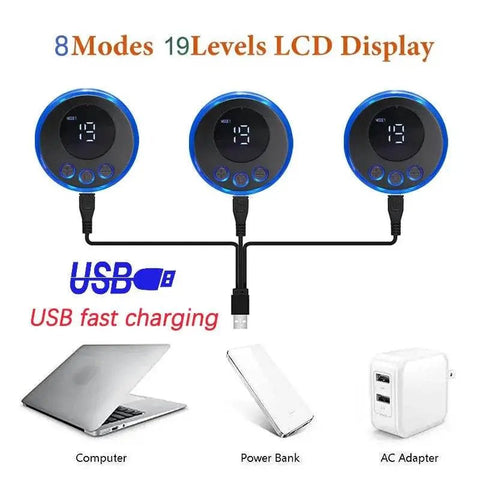 USB Rechargeable EMS Muscle Stimulator for Abs & Toning. - 3sung llc